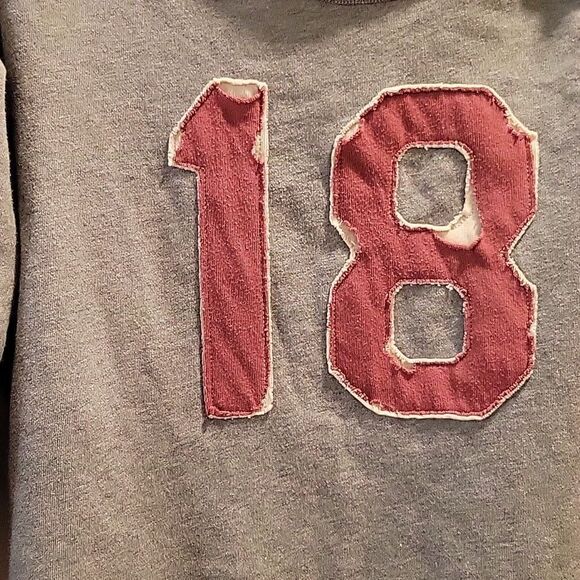 Free People French Terry Off the Shoulder Stadium Sweatshirt XS Grey 100 Cotton - Picture 4 of 8